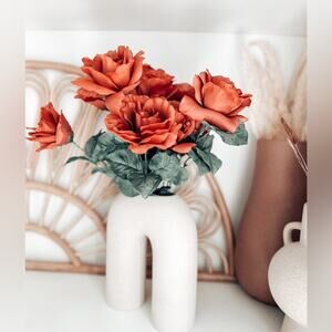 12pc Terracotta Sunset vintage antique rose stems romantic boho shelf decor